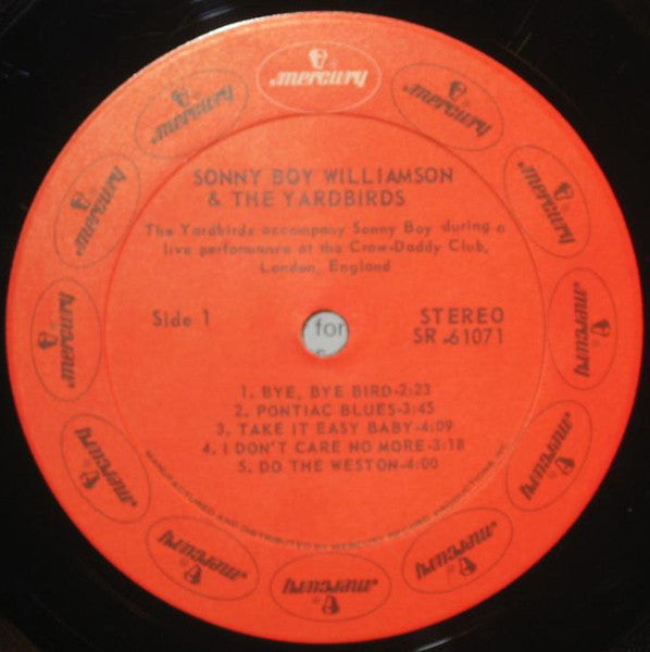 Williamson, Sonny Boy & The Yardbirds - Sonny Boy Williamson & The Yardbirds (Vinyl, VG+) (Vinyl LP)