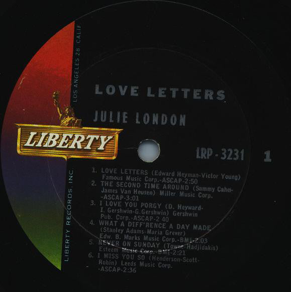 London, Julie - Love Letters (VG) (Vinyl LP)