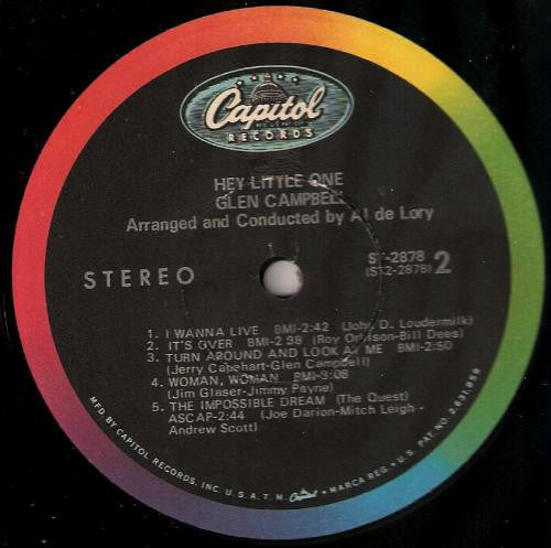 Campbell, Glen - Hey, Little One (VG+) (Vinyl LP)