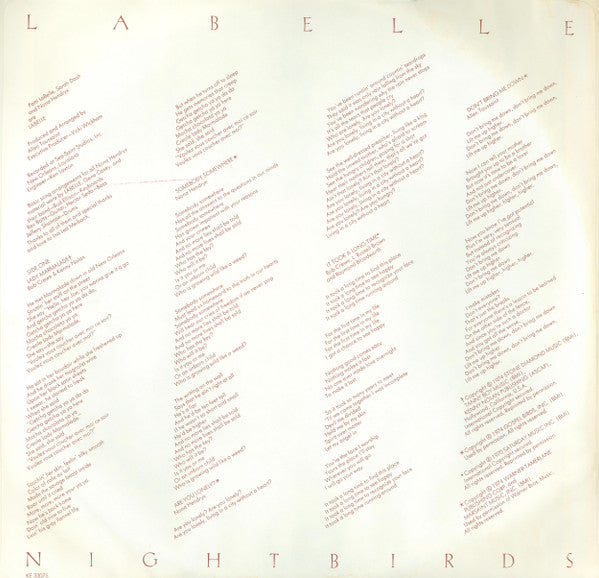 LaBelle - Nightbirds (VG+) (Vinyl LP)