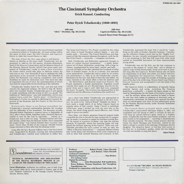 Tchaikovsky, Cincinnati Symphony Orchestra, Erich Kunzel - 1812 / Capriccio Italien / "Cossack Dance" From Mazeppa (NM or M-) (Vinyl LP)