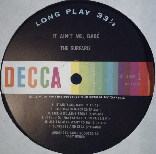 Surfaris - It Ain't Me, Babe (VG+) (Vinyl LP)