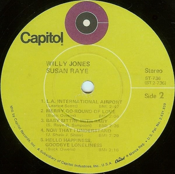 Raye, Susan - Willy Jones (VG) (Vinyl LP)