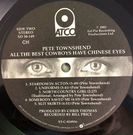 Townshend, Pete - All The Best Cowboys Have Chinese Eyes (Vinyl, VG) (Vinyl LP)