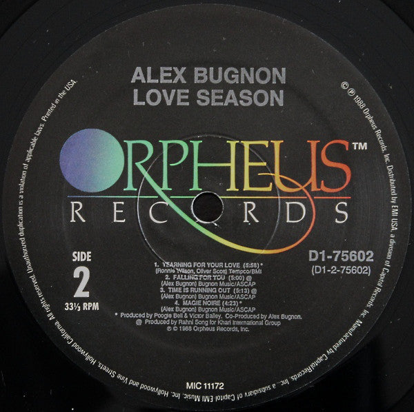 Bugnon, Alex - Love Season (VG+) (Vinyl LP)