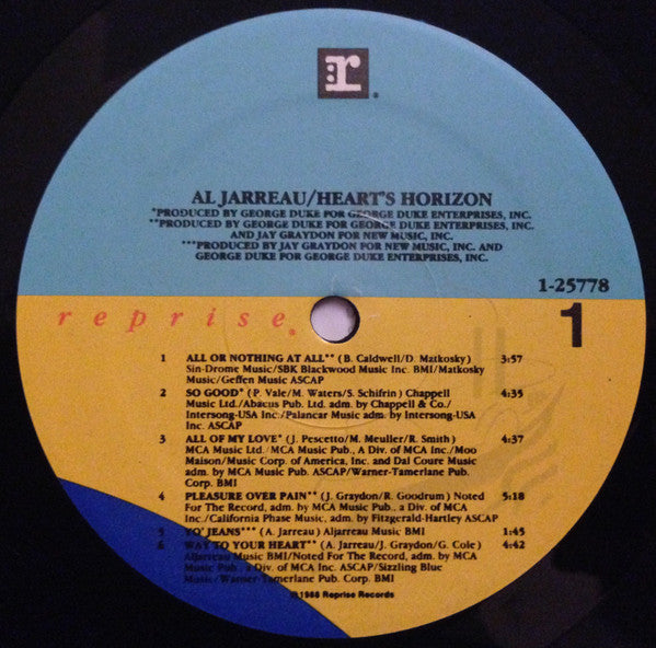 Jarreau, Al - Heart's Horizon (VG+) (Vinyl LP)