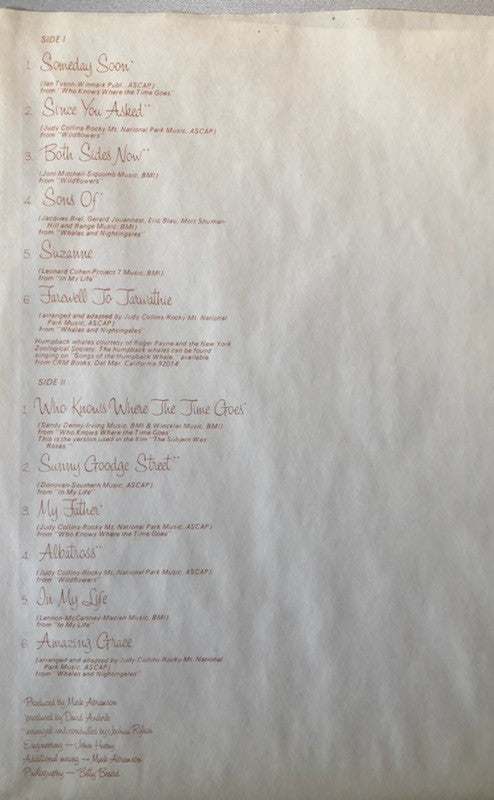 Collins, Judy - Colors Of The Day (The Best Of Judy Collins) (VG+) (Vinyl LP)