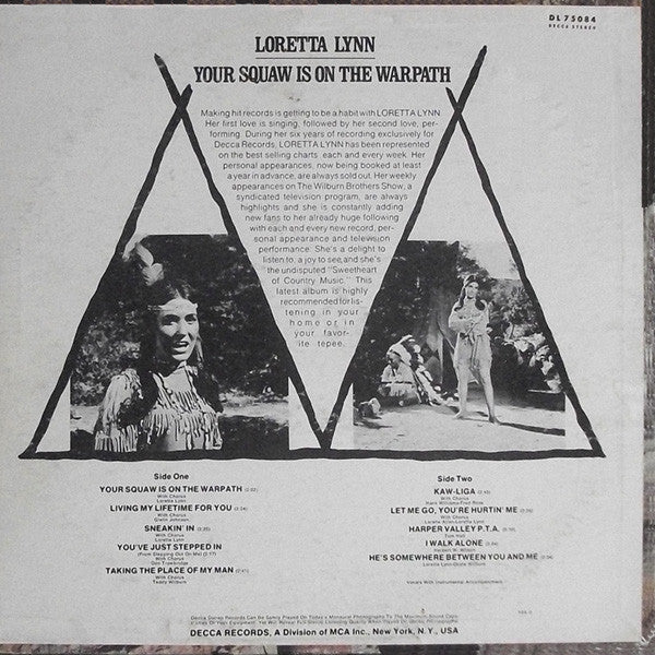 Lynn, Loretta - Your Squaw Is On The Warpath (VG+) (Vinyl LP)