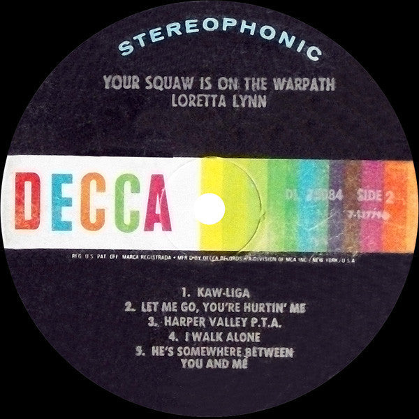 Lynn, Loretta - Your Squaw Is On The Warpath (VG+) (Vinyl LP)