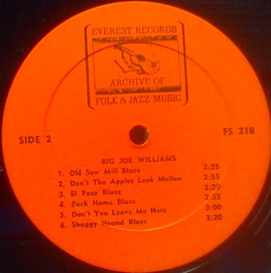 Williams, Big Joe - Big Joe Williams (Vinyl, VG+) (Vinyl LP)