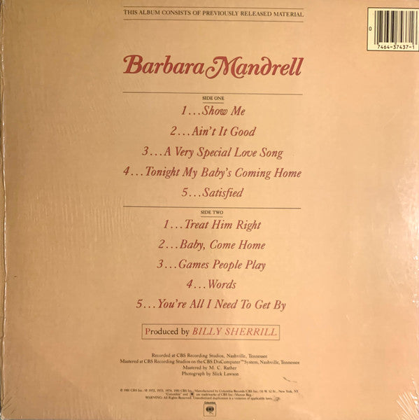 Mandrell, Barbara - Looking Back (VG) (Vinyl LP)