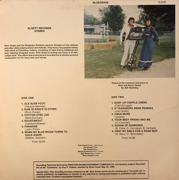 Rooks, Elvin And The Blue Grass Ramblers - Live At The Commons (M) (Vinyl LP)