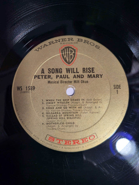 Peter, Paul And Mary - A Song Will Rise (VG+) (Vinyl LP)