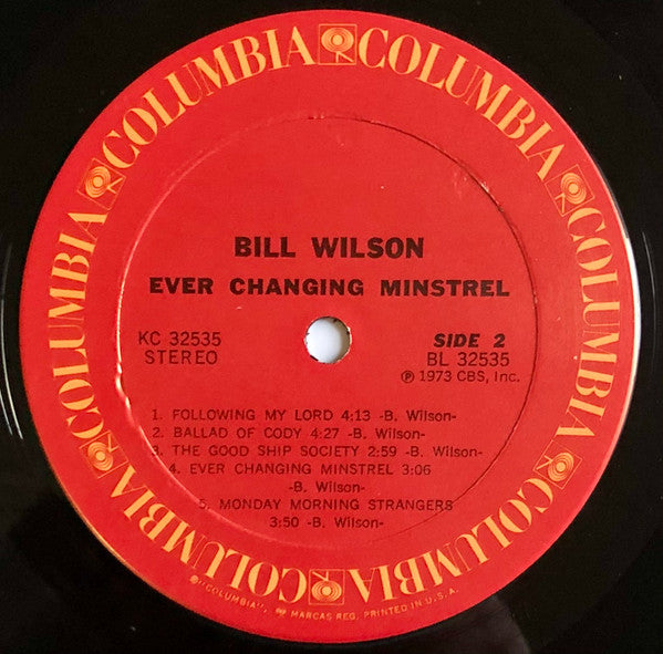 Wilson, Bill - Ever Changing Minstrel (Vinyl, VG) (Vinyl LP)