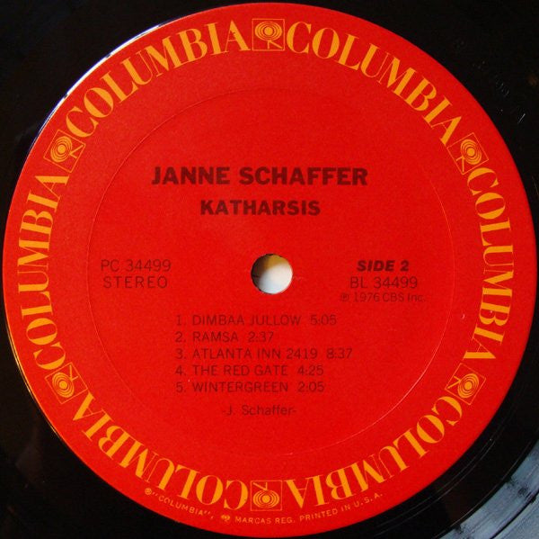 Schaffer, Janne - Katharsis (VG+) (Vinyl LP)