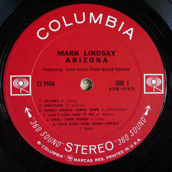 Lindsay, Mark - Arizona (VG+) (Vinyl LP)