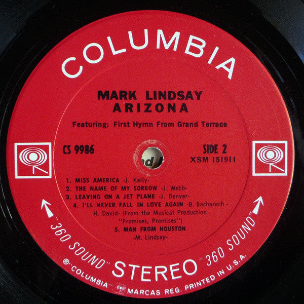 Lindsay, Mark - Arizona (VG+) (Vinyl LP)