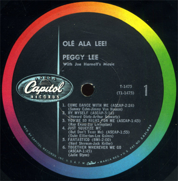 Lee, Peggy - Ole Ala Lee! (VG+) (Vinyl LP)