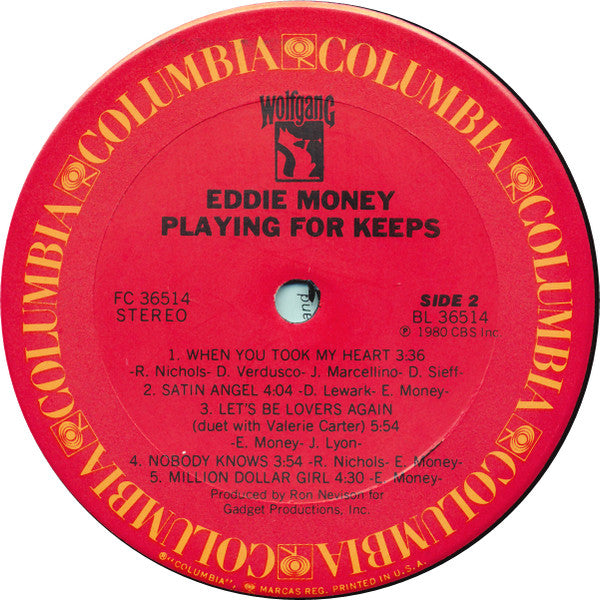 Money, Eddie - Playing For Keeps (Vinyl, VG) (Vinyl LP)