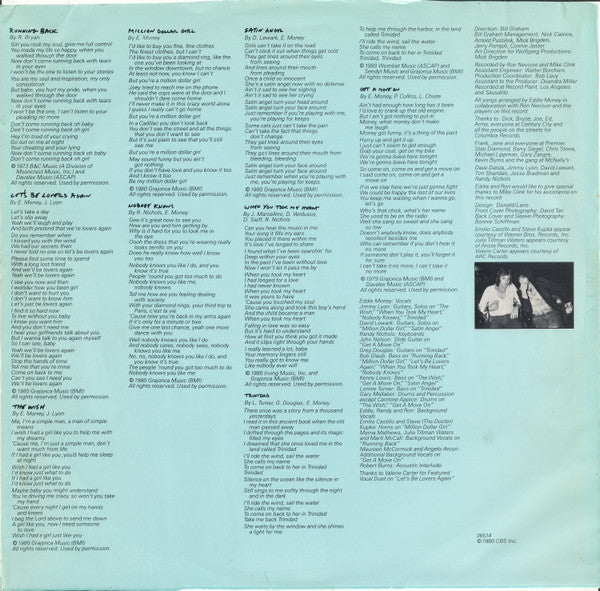 Money, Eddie - Playing For Keeps (Vinyl, VG) (Vinyl LP)