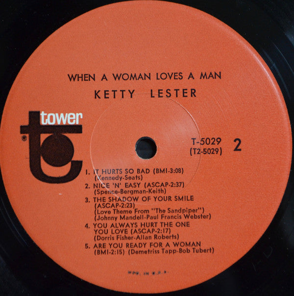 Lester, Ketty - When A Woman Loves A Man (VG) (Vinyl LP)