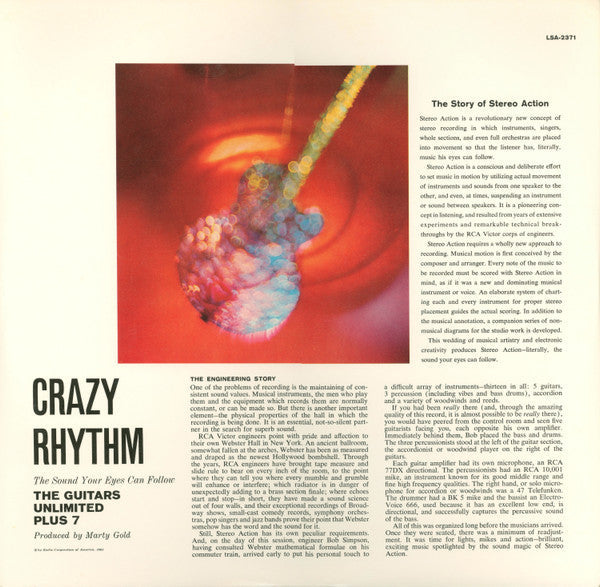 Guitars Unlimited Plus 7 - Crazy Rhythm (VG) (Vinyl LP)