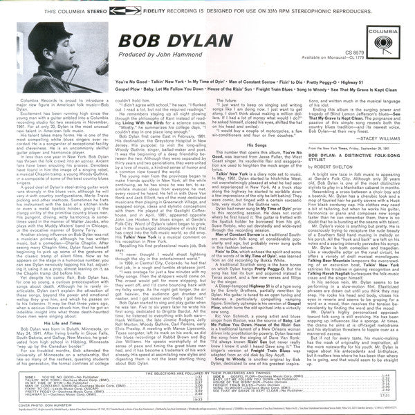 Dylan, Bob - Bob Dylan (Vinyl, VG+) (Vinyl LP)