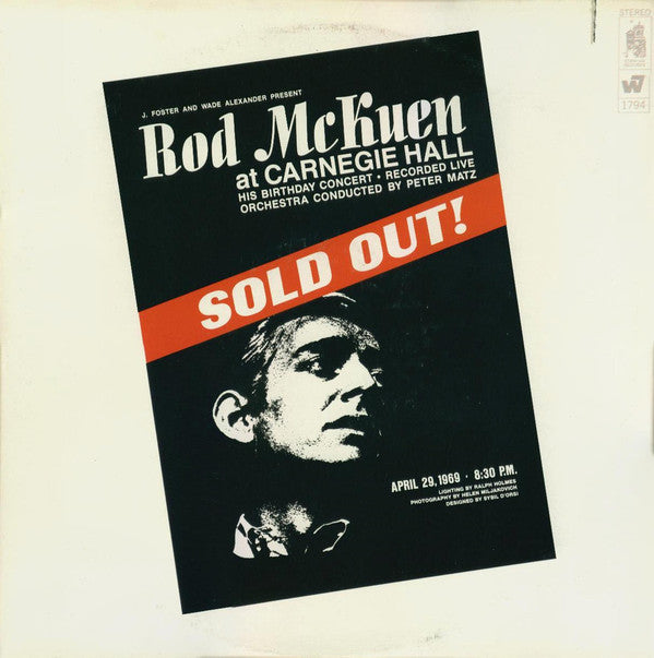 McKuen, Rod - At Carnegie Hall (VG) (Vinyl LP)