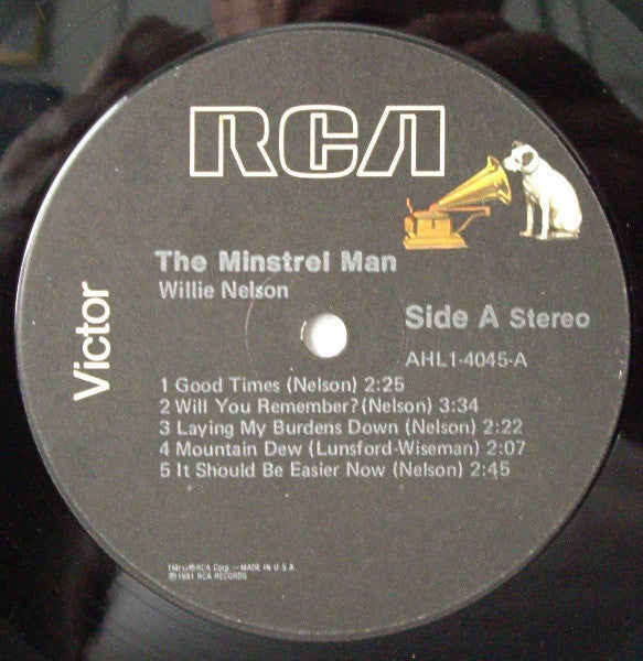 Nelson, Willie - The Minstrel Man (Vinyl, VG+) (Vinyl LP)