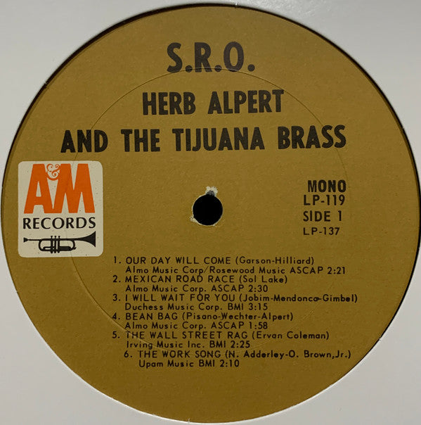 Alpert, Herb & The Tijuana Brass - S.R.O. (Vinyl, VG) (Vinyl LP)