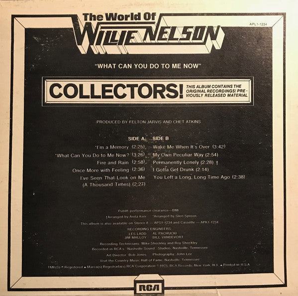 Nelson, Willie - What Can You Do To Me Now (Vinyl, VG+) (Vinyl LP)
