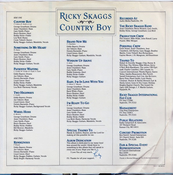 Skaggs, Ricky - Country Boy (VG+) (Vinyl LP)