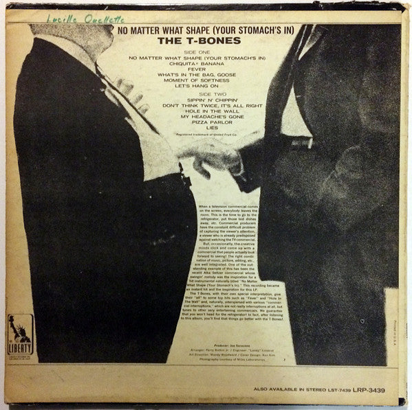T-Bones - No Matter What Shape (Your Stomach's In) (VG+) (Vinyl LP)