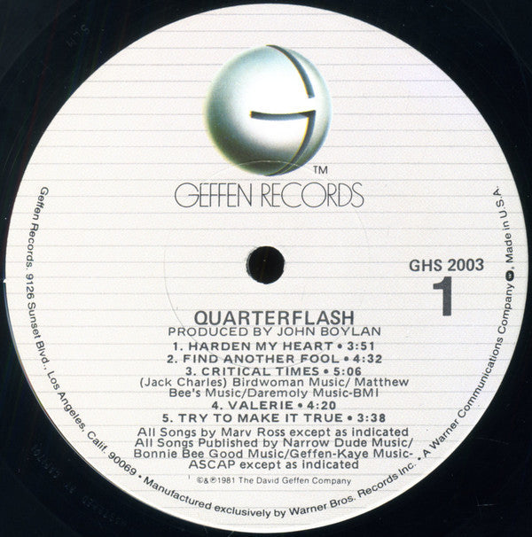 Quarterflash - Quarterflash (Vinyl, VG) (Vinyl LP)