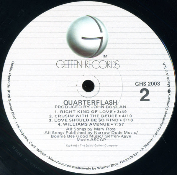 Quarterflash - Quarterflash (Vinyl, VG) (Vinyl LP)