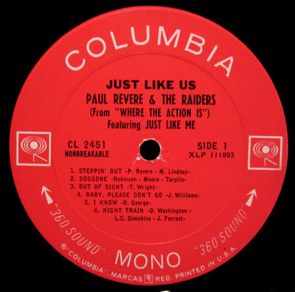 Revere, Paul & The Raiders - Just Like Us! (VG) (Vinyl LP)