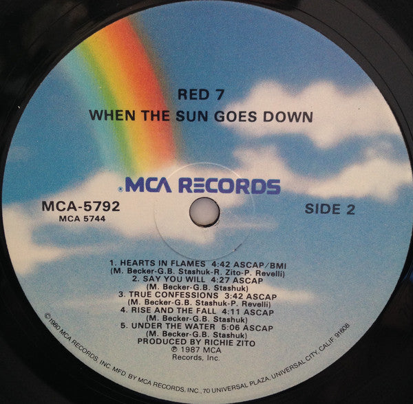 Red 7 - When The Sun Goes Down (Vinyl, VG+) (Vinyl LP)