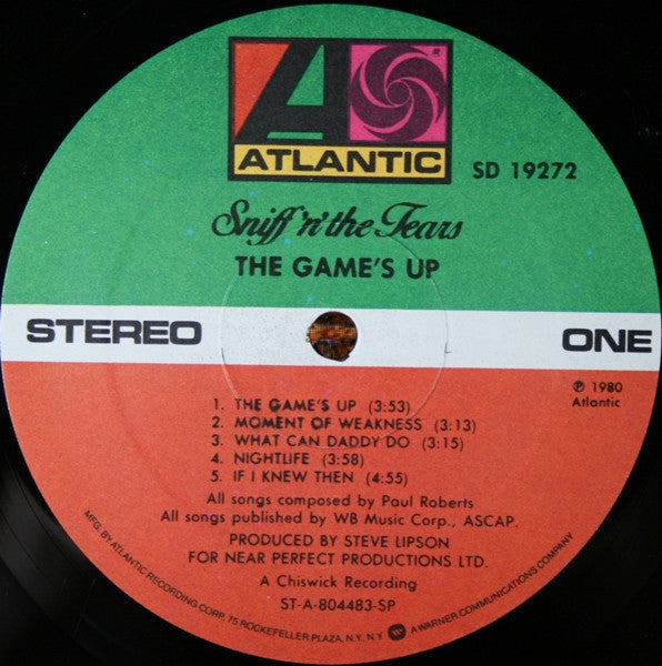 Sniff 'n' the Tears - The Game's Up (Vinyl, NM or M-) (Vinyl LP)