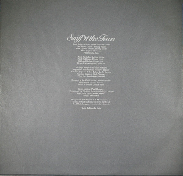 Sniff 'n' the Tears - The Game's Up (Vinyl, NM or M-) (Vinyl LP)