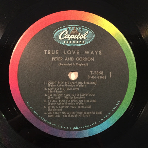 Peter & Gordon - True Love Ways (Vinyl, VG) (Vinyl LP)