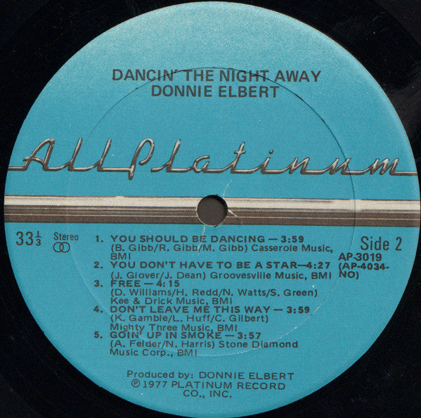 Elbert, Donnie - Dancin' The Night Away (VG+) (Vinyl LP)