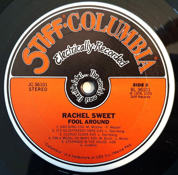 Sweet, Rachel - Fool Around (VG+) (Vinyl LP)