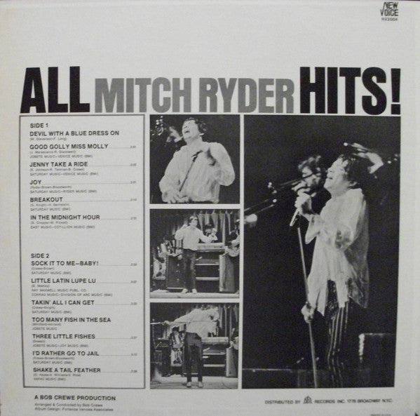 Ryder, Mitch - All Mitch Ryder Hits! (VG) (Vinyl LP)