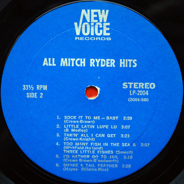Ryder, Mitch - All Mitch Ryder Hits! (VG) (Vinyl LP)