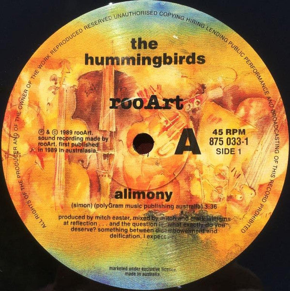 Hummingbirds - Alimony (NM or M-) (Vinyl LP)