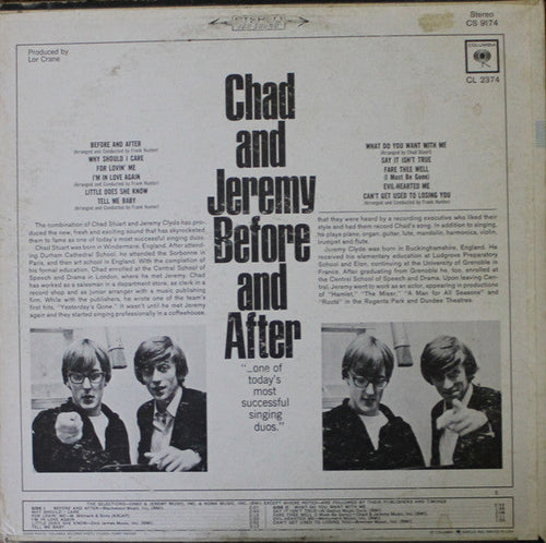 Chad & Jeremy - Before And After (VG+) (Vinyl LP)