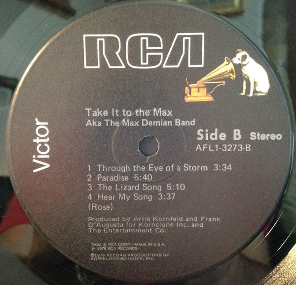 Demian, Max Band - Take It To The Max (NM or M-) (Vinyl LP)