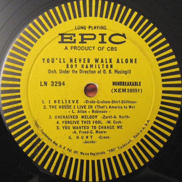 Hamilton, Roy  - You'll Never Walk Alone (VG) (Vinyl LP)