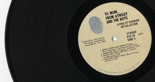Dunbar, Aynsley Retaliation - To Mum, From Aynsley And The Boys (G+) (Vinyl LP)