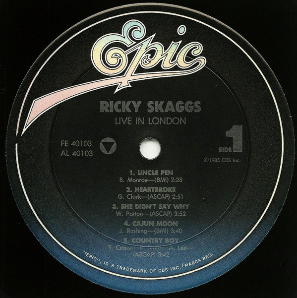 Skaggs, Ricky - Live In London (NM or M-) (Vinyl LP)
